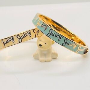NWOT, Juicy Couture Color Enamel Bangle Bracelet Set Of 2
